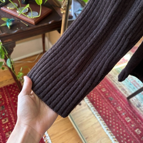 Timberland Brown Zip Lamb’s Wool Mock Neck Sweater Jacket Men’s Size XXL - Picture 4 of 6